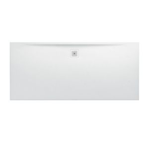 Douchevloer 2000x900mm rechthoekig wit Marbond composiet afvoer aan lange zijde