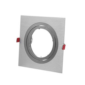 Inbouwarmatuur AR111 1 gat vierkant verstelbaar alu