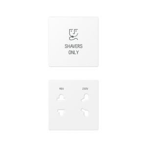 Afdekking A500 matwit voor scheer contactdoos.