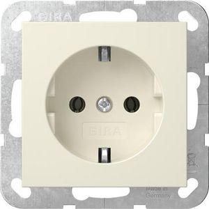 wandcontactdoos met randaarde SRK System 55 creme wit