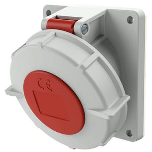 Inbouwwandcontactdoos 32A 4-polig  6H 400V IP67 TwinCONTACT