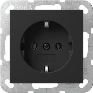 wandcontactdoos met randaarde SRK System 55 zwart m