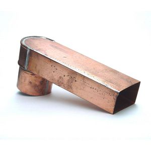 Koperen HWA stadsuitoop 100mm-60x100mm lengte 33cm