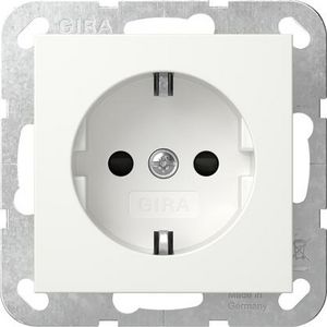 wandcontactdoos met randaarde Safety Plus PE 6mm² System 55 zuiver wit