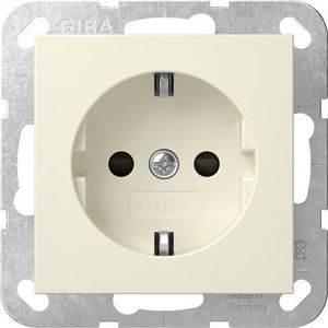 wandcontactdoos met randaarde Safety Plus PE 6mm² System 55 creme wit