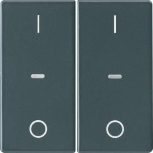 Drukknopmodule afdekking 2-v I/O berker Q.1/Q.3/Q.7 antraciet