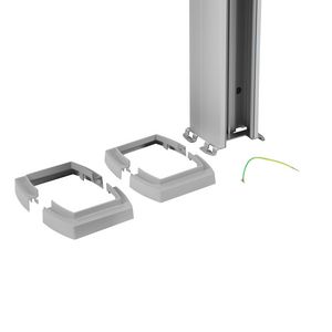 Energiezuil 2 compartiment 80mm 2,88M Aluminium DA