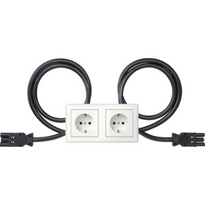 wandcontactdoos met randaarde 2-voudig voorg. + Afdekraam T5 Wiel Gira Standard 55 zuiver wit