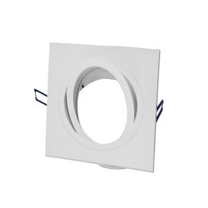 Inbouwarmatuur AR111 1 gat vierkant verstelbaar wit