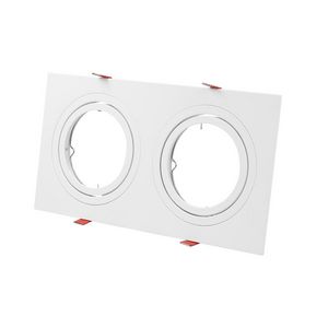 Inbouwarmatuur AR111 2 gaten verstelbaar wit