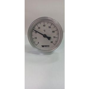 Thermometer 43mm 0-80C 3/8"axiaal L=30mm