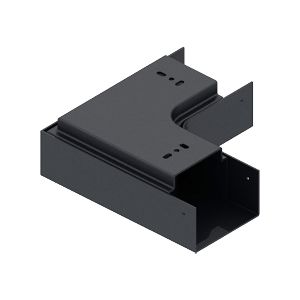 Platte bocht 90° aluminium antraciet RAL7016 set (2-delig) tbv leidinggoot