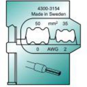Inzetmatrijs MTF voor adereindhulzen 50mm² en 35mm²
