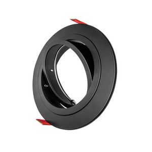 Inbouwarmatuur AR111 1 gat rond verstelbaar zwart