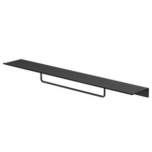 Planchet metaal 800mm met handdoekrek 400mm Black LEEV