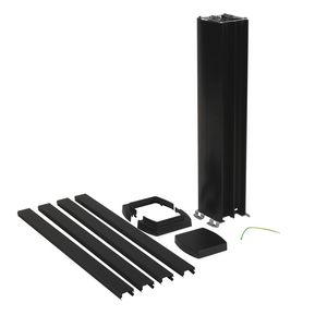 Energiezuil 4 compartiment 45mm 0,68M zwart