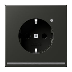 Wandcontactdoos LS-antraciet met LED en lichtsensor