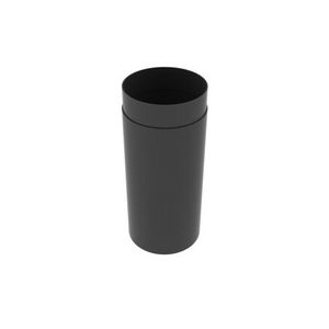 Onderdaks verlenging Megavent PP 140 L=250 zwart