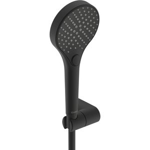 Handdoucheset, Brass/Plastic, Mat zwart slang 1750mm