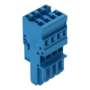 1-draads female steker CAGE CLAMP 4mm² blauw VVE=50