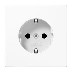 Wandcontactdoos alpin wit met randaarde LS1520 met insteekklemmen