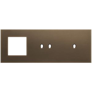 3-voudige afdekplaat horizontaal 71mm centerafstand voor een 45x45mm