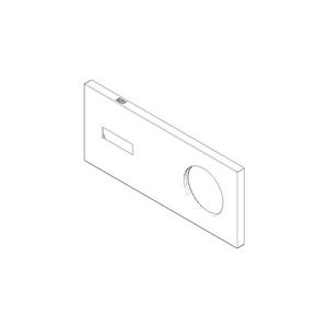 Afdekplaat Wand 178x78x8,50mm chr