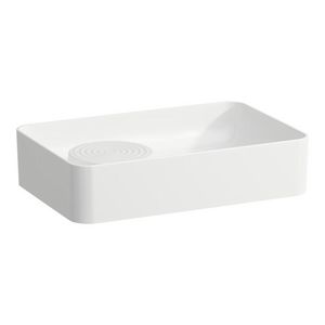 Waskom 550x360mm z. kraangat met overloop gedeelte lcc-wit