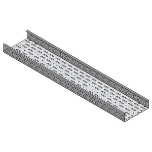 Lengte a 3m. Kabelgoot geperforeerd 100x60mm sendzimir verzinkt