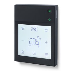 Ruimte-unit KNX temperatuur relatieve vochtigheid CO2 zwart