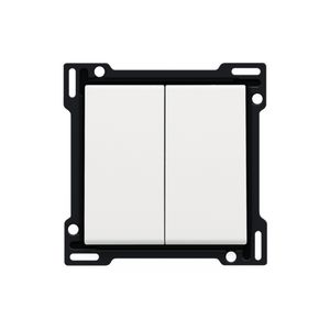 Afwerkingsset serie/wisselschakelaar + drukknop N.O. white c