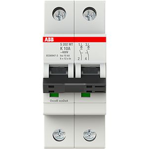Installatieautomaat S200MT 2P K10 10kA Tractie