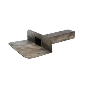 Loden kiezelbak gegoten U 60x100mm 90° lengte 450mm