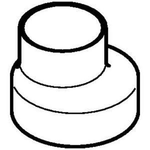 Verloopstuk excentrisch kort 75x56mm polyethyleen (PE) Silent-db20 geluidsarm