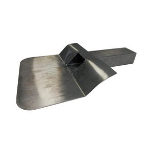 Loden kiezelbak code 25 60x80mm l=330mm 45° voorzien van primer