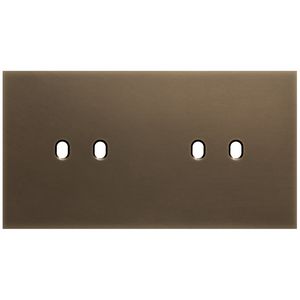2-voudige afdekplaat horizontaal 71mm centerafstand voor tweevoud