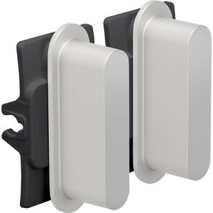 Rocker set tweevoudige schakelfuncties alu grey