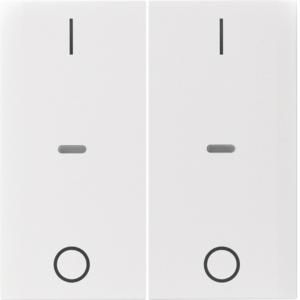 Drukknopmodule afdekking 2-v I/O berker S.1/B.3/B.7 glans