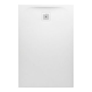 Douchevloer 1200x800mm rechthoekig wit Marbond composiet afvoer aan korte zijde