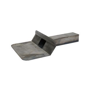 Loden kiezelbak gegoten U 60x80mm 45° lengte 450mm