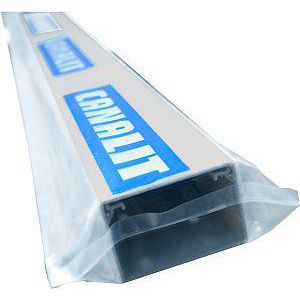 Lengte a 2m. kabelkanaal 60x40mm grijs folieverpakt