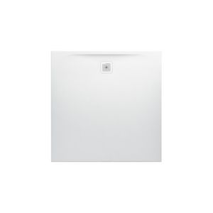 Douchevloer 1200x1200mm vierkant wit Marbond composiet afvoer aan zijde