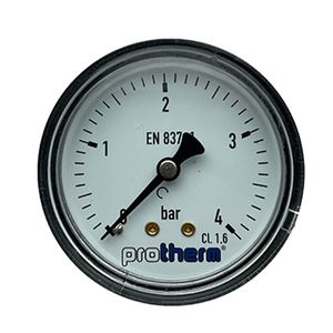 Manometer 63mm 0-4bar 1/4" achteraansluiting