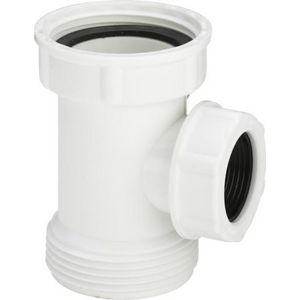 Tussenstuk 1 1/2x1 1/2x25 kunststof/wit