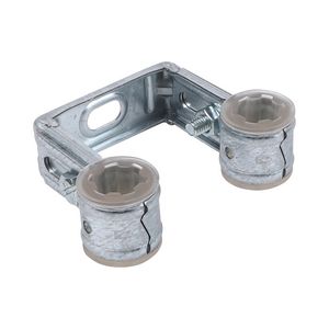 Dubbele muurbeugel met inlage Duplo PVC transparant 22mm