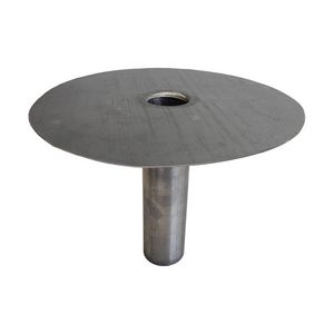 Loden gelaste afvoer uitloop code 25 100mm l=250mm voorzien van primer