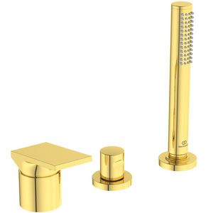 Badmengkraan 3-gats badrand z. uitloop brushed gold Extra