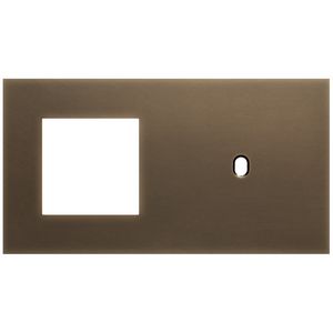 2-voudige afdekplaat horizontaal 71mm centerafstand voor een 45x45mm