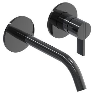 Wandmengkraan PACT afbouwdeel 2-gats zwart chroom