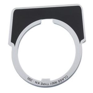 Tekstschild Ø30mm Aluminium Zwart Harmony 9001K